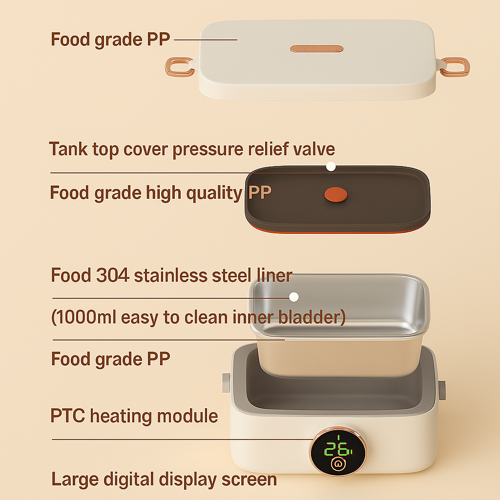 The Hot Bento - Cordless Lunch Box with Rechargeable Battery
